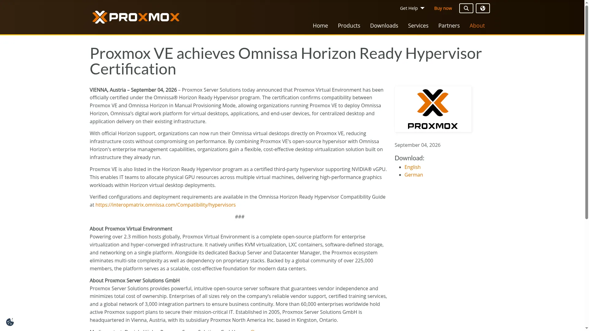 Proxmox VE earns Omnissa Horizon Ready certification