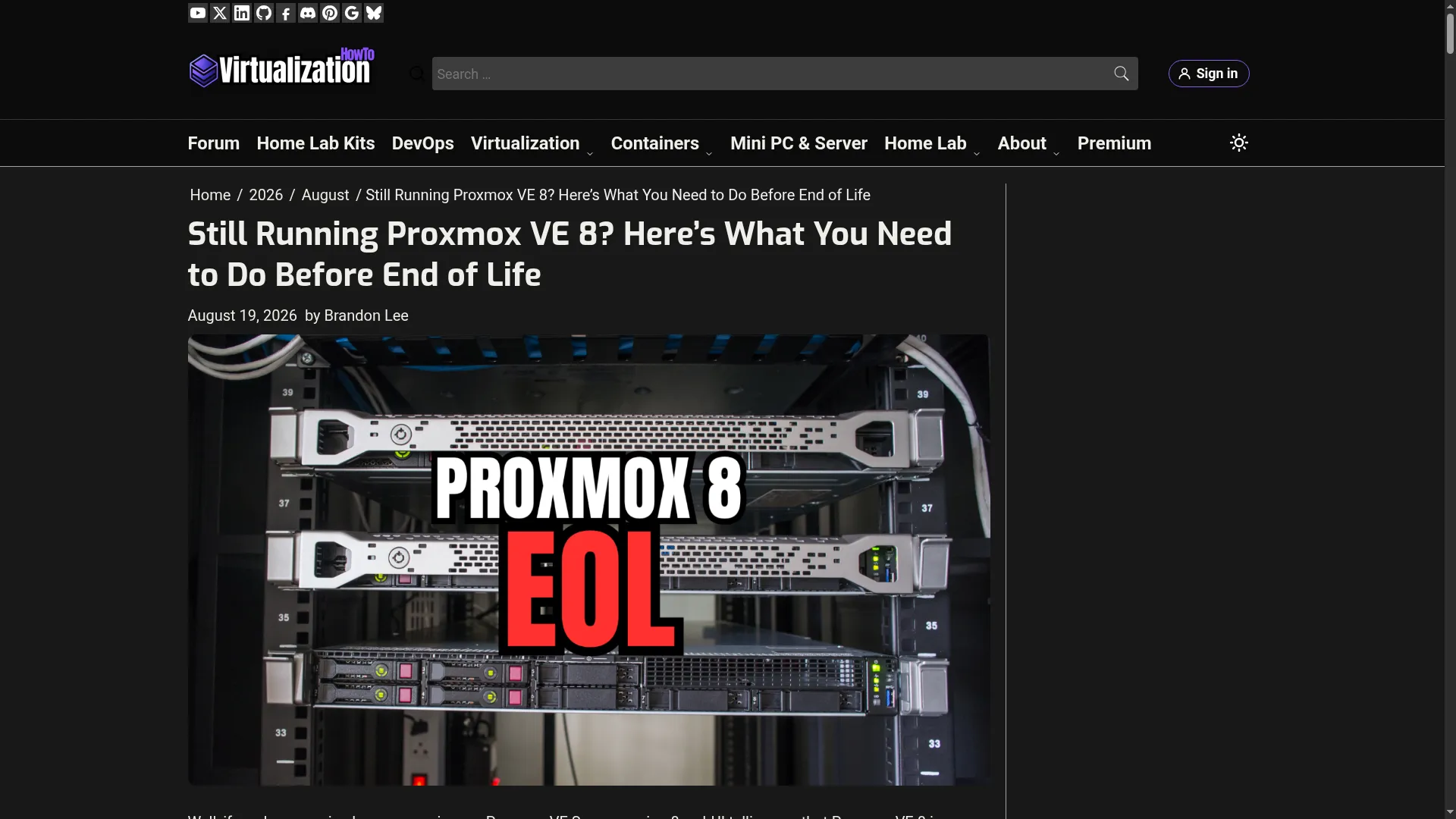 Virtualization Howto: What to do before PVE 8 EOL
