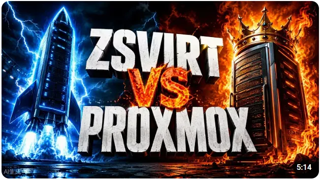 Thumbnail: Byron Xie’s ZSvirt vs Proxmox video