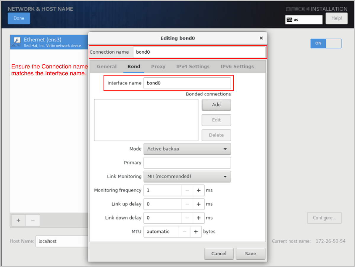 Adjust Connection Name
